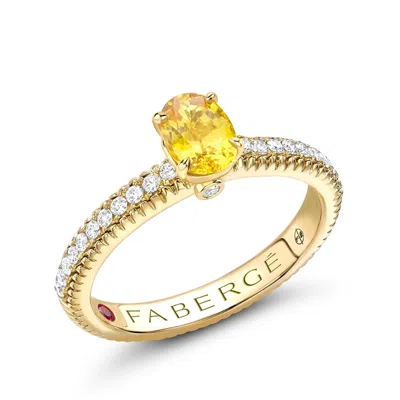 Fabergé Yellow Sapphire Pavé Ring With Diamonds