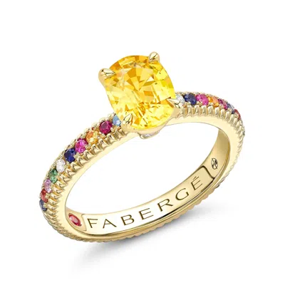Fabergé Yellow Sapphire Pavé Ring With Mixed Gemstones