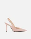 FABI FABI BARON PINK LEATHER POINTED TOE SANDALS