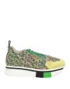 Fabi F65 Woman Sneakers Green Size 8 Leather, Textile Fibers In Green