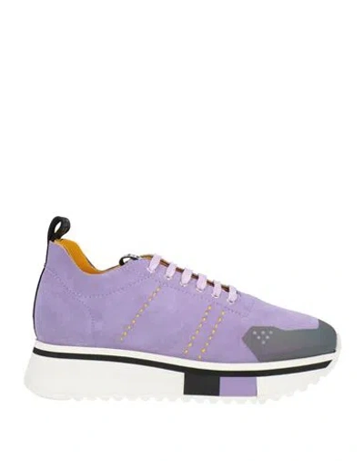 Fabi F65 Woman Sneakers Lilac Size 8 Leather In Purple