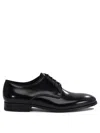 Fabi Leather Lace-up Derby Shoes In Black
