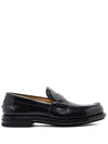 Fabi Leather Loafers In Black