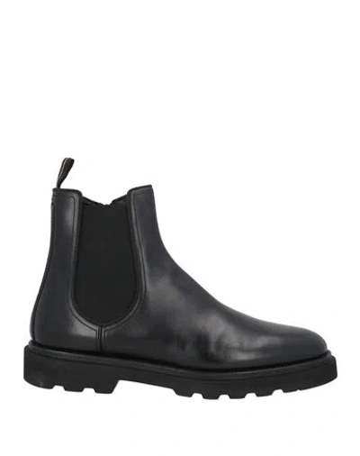 Fabi Man Ankle Boots Black Size 11 Calfskin, Shearling
