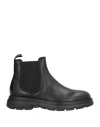 Fabi Man Ankle Boots Black Size 6 Calfskin In Black