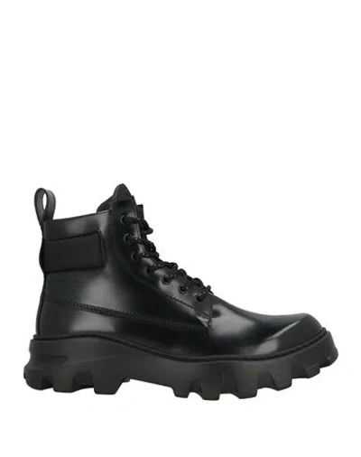 Fabi Man Ankle Boots Black Size 7 Leather