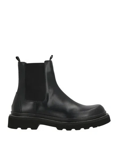 Fabi Man Ankle Boots Black Size 8 Leather