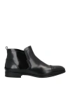 Fabi Man Ankle Boots Black Size 7 Soft Leather In Black