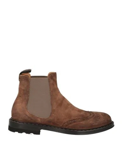 Fabi Man Ankle Boots Brown Size 7 Leather