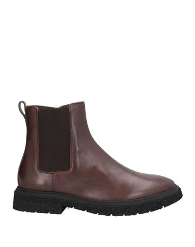 Fabi Man Ankle Boots Dark Brown Size 9 Calfskin