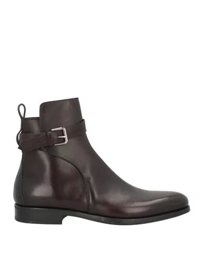 Fabi Man Ankle Boots Dark Brown Size 9 Calfskin
