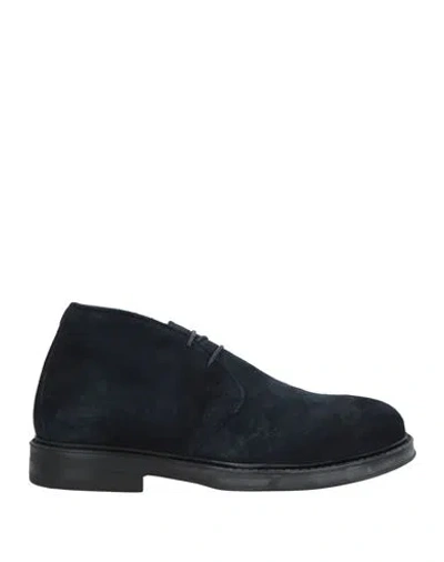 Fabi Man Ankle Boots Midnight Blue Size 7 Leather