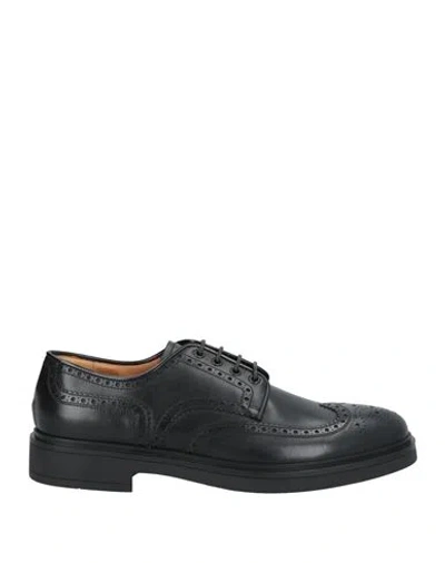 Fabi Man Lace-up Shoes Black Size 6 Soft Leather
