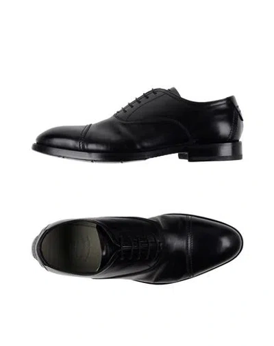 Fabi Man Lace-up Shoes Black Size 7 Soft Leather