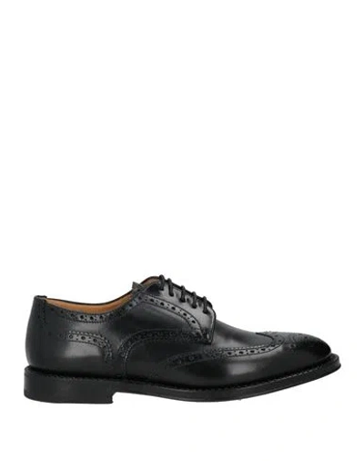 Fabi Man Lace-up Shoes Black Size 7 Leather