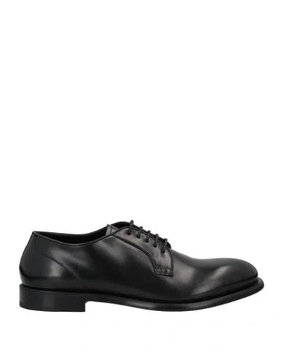 Fabi Man Lace-up Shoes Black Size 9 Soft Leather
