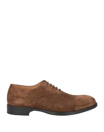 Fabi Man Lace-up Shoes Brown Size 9 Leather