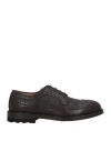 Fabi Man Lace-up Shoes Dark Brown Size 7 Leather In Brown