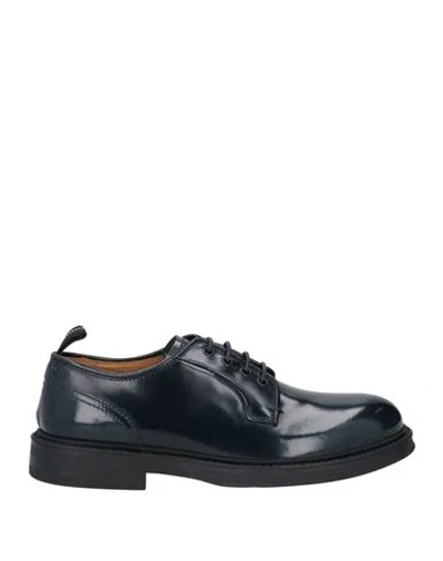 Fabi Man Lace-up Shoes Midnight Blue Size 7 Leather