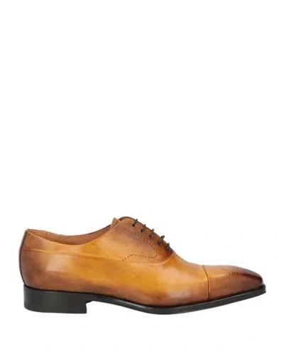 Fabi Man Lace-up Shoes Tan Size 9 Leather In Brown