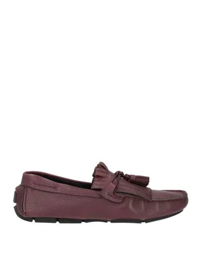 Fabi Man Loafers Burgundy Size 9.5 Leather In Multi
