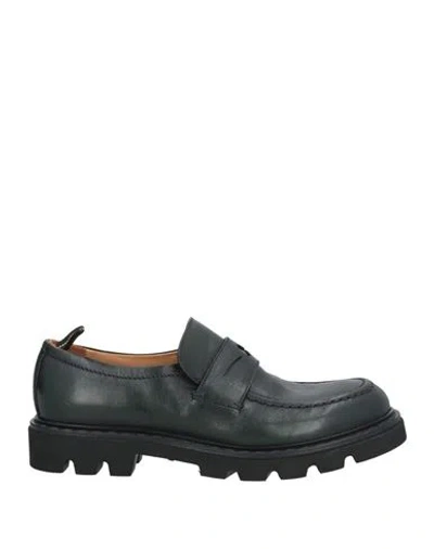 Fabi Man Loafers Dark Green Size 11 Leather