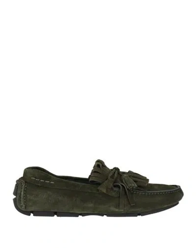 Fabi Man Loafers Dark Green Size 9.5 Leather