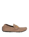 Fabi Man Loafers Khaki Size 9 Leather In Brown