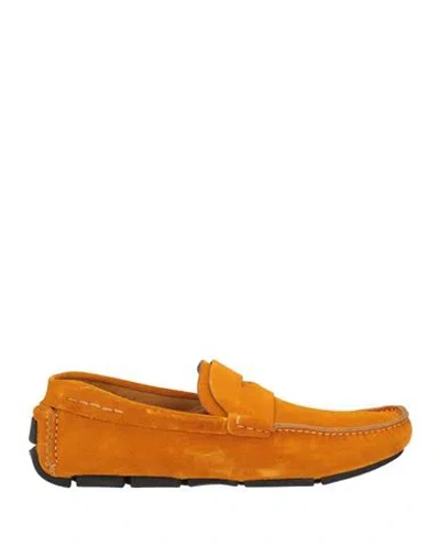 Fabi Man Loafers Marigold Size 9.5 Leather In Orange