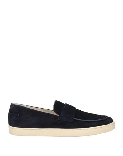 Fabi Man Loafers Midnight Blue Size 10 Leather In Multi