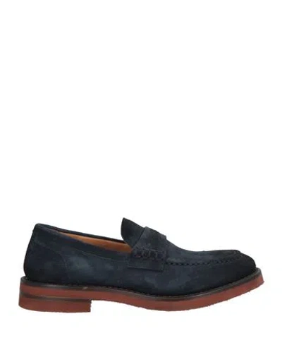 Fabi Man Loafers Navy Blue Size 7 Leather