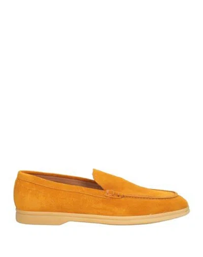Fabi Man Loafers Orange Size 8 Leather