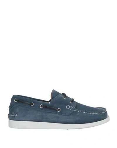 Fabi Man Loafers Slate Blue Size 8.5 Leather