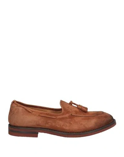 Fabi Man Loafers Tan Size 10 Soft Leather In Brown
