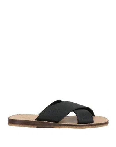 Fabi Man Sandals Black Size 8 Leather