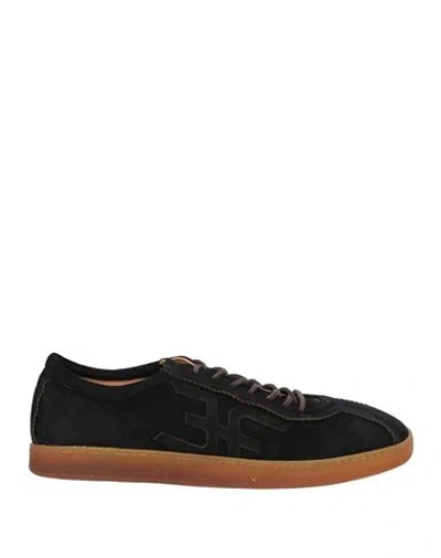 Fabi Man Sneakers Black Size 12 Leather In Brown