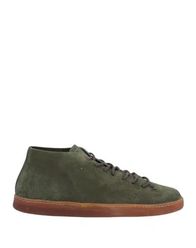 Fabi Man Sneakers Military Green Size 11 Soft Leather