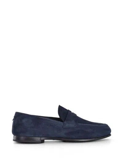 Fabi Penny-slot Loafers In Blue