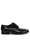 Fabi Leather Lace-up Derby Shoes In Black