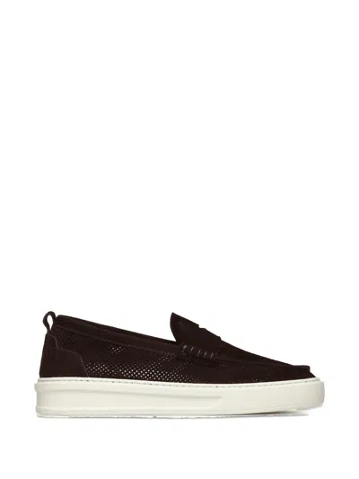 Fabi Portofino Perforated-detail Loafers In Animal Print