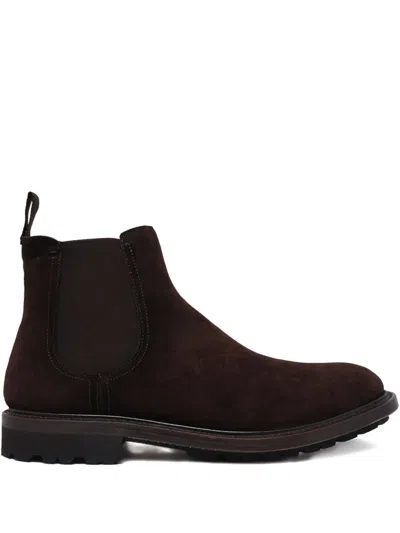 Fabi Pull-tab Chelsea Boots In Brown
