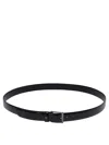 Fabi Sophisticated Leather Belt For Men In Black