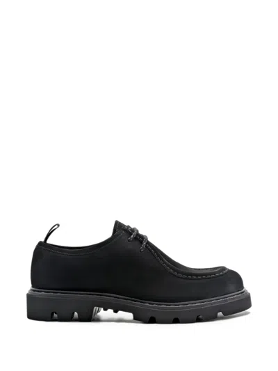 Fabi Suede Derby Shoes In Black
