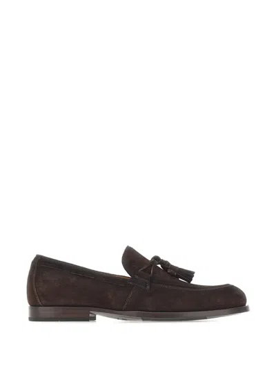 Fabi Tassel-detail Leather Loafers In Brown