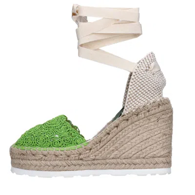 Fabi With Heel Green In Verde Blu E Verdi