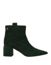 Fabi Woman Ankle Boots Emerald Green Size 8 Leather In Green