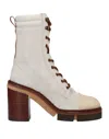 Fabi Ankle Boots In Ivory