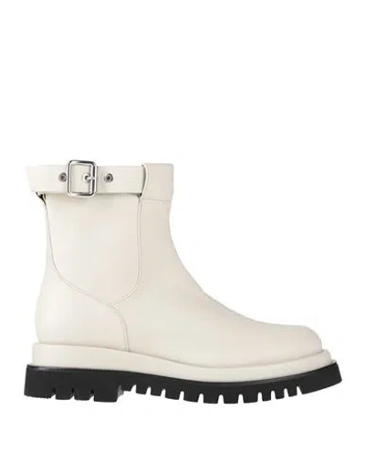 Fabi Woman Ankle Boots Off White Size 7.5 Leather