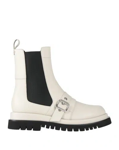 Fabi Woman Ankle Boots Off White Size 8 Leather