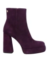 Fabi Woman Ankle Boots Purple Size 8 Leather